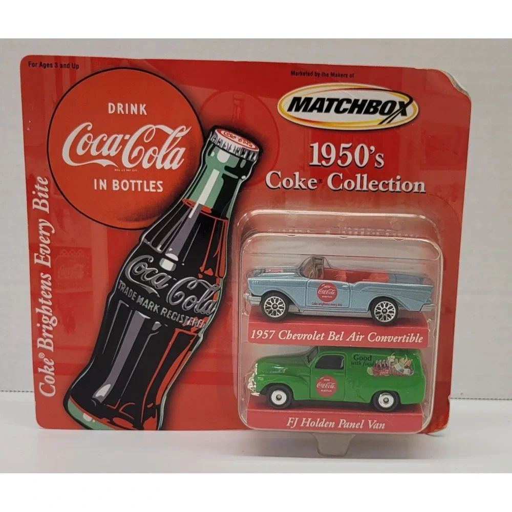 VTG Matchbox 1950's Coke Collection 2-Pack‎ '57 Chevrolet Bel Air Convertible